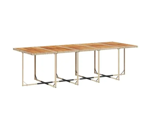 15-Osaline Aia Söögimööbli Komplekt Patjadega, Beež, Pe-Rotang