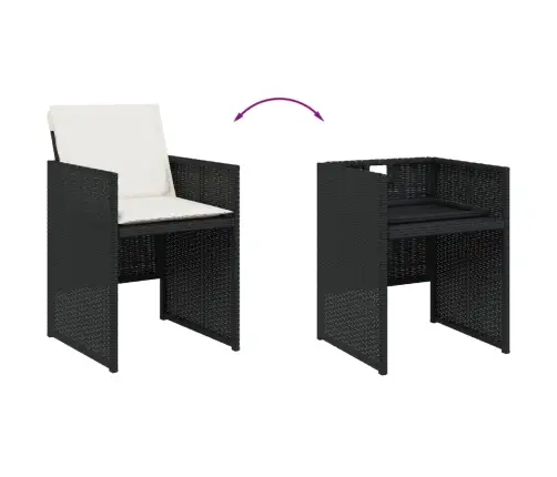 17-Daļīgs Dārza Mēbeļu Komplekts Ar Matračiem, Pe Rotangpalma Vidaxl