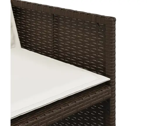 Sodo Komplektas Su Pagalvėlėmis, 17 Dalių, Rudas, Poliratanas