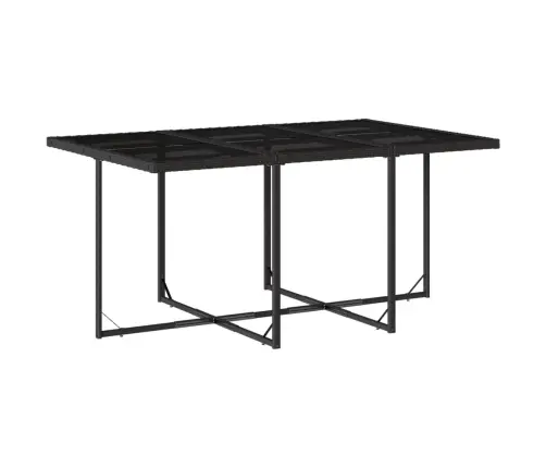 Sodo Komplektas Su Pagalvėlėmis, 7 Dalių, Juodas, Poliratanas