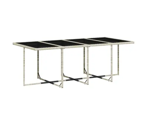 9-Osaline Aiamööbli Komplekt Patjadega, Helehall, Polürotang