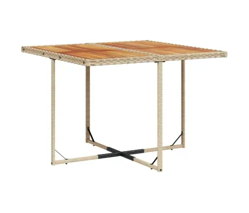 11-Daļīgs Dārza Mēbeļu Komplekts, Matrači, Bēša Pe Rotangpalma Vidaxl