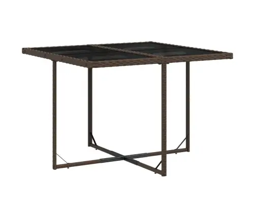 9-Osaline Aia Söögimööbli Komplekt Patjadega, Pruun, Polürotang