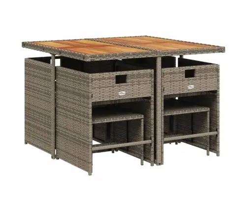 9-Daļīgs Dārza Mēbeļu Komplekts Ar Matračiem, Pe Rotangpalma Vidaxl