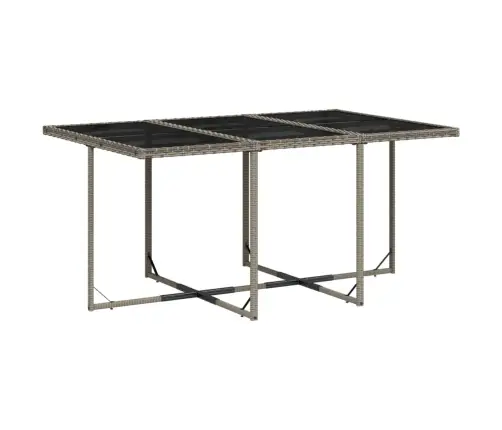 11-Osaline Aia Söögimööbli Komplekt Patjadega, Hall, Polürotang