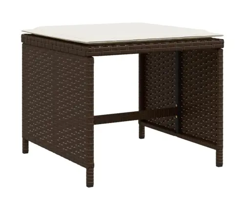 15-Osaline Aia Söögimööbli Komplekt Patjadega Pruun, Polürotang