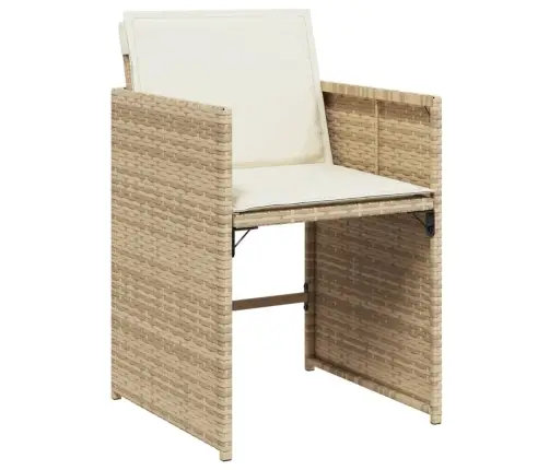 9-Daļīgs Virtuves Mēbeļu Komplekts Ar Matračiem, Pe Rotangpalma Vidaxl