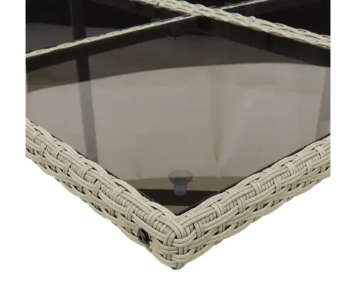 11-Daļīgs Dārza Mēbeļu Komplekts Ar Matračiem, Gaiši Pelēka Pe Vidaxl