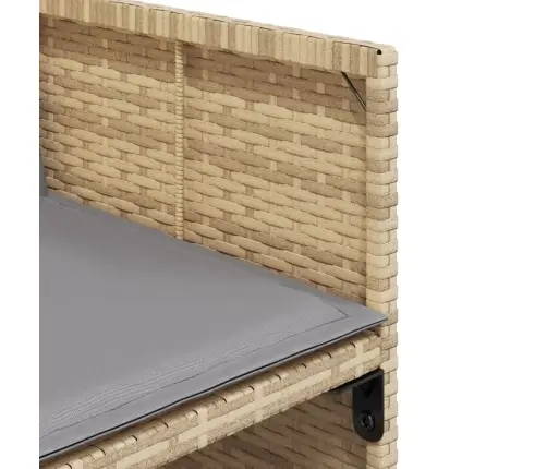 11-Daļīgs Virtuves Mēbeļu Komplekts Ar Matračiem,Pe Rotangpalma Vidaxl