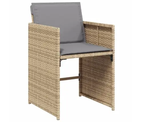 15-Daļīgs Virtuves Mēbeļu Komplekts Ar Matračiem,Pe Rotangpalma Vidaxl