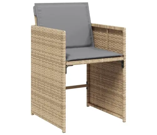 Sodo Komplektas Su Pagalvėlėmis, 17 Dalių, Smėlio, Poliratanas