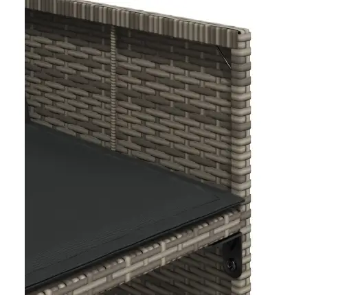 Sodo Komplektas Su Pagalvėlėmis, 17 Dalių, Pilkas, Poliratanas