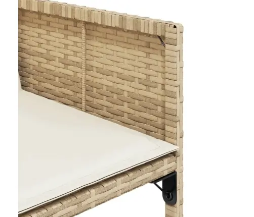 5-Daļīgs Dārza Mēbeļu Komplekts, Matrači, Bēša Pe Rotangpalma Vidaxl