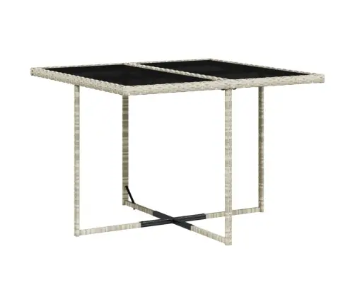 5-Daļīgs Dārza Mēbeļu Komplekts, Matrači,Gaiši Pelēka Pe Pinums Vidaxl