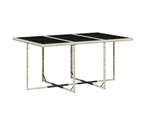 7-Daļīgs Dārza Mēbeļu Komplekts, Matrači,Gaiši Pelēka Pe Pinums Vidaxl