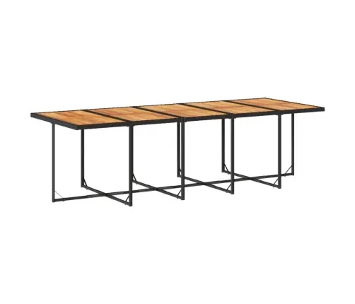 11-Osaline Aiamööbli Komplekt Patjadega, Must, Polürotang