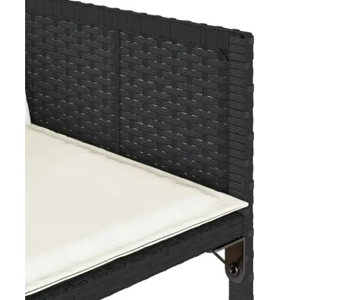 13-Osaline Aia Söögimööbli Komplekt Patjadega, Must, Pe-Rotang