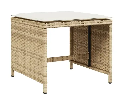 9-Osaline Aiamööbli Komplekt Patjadega, Beež, Polürotang