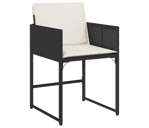 13-Daļīgs Dārza Mēbeļu Komplekts Ar Matračiem, Melns Pe Vidaxl