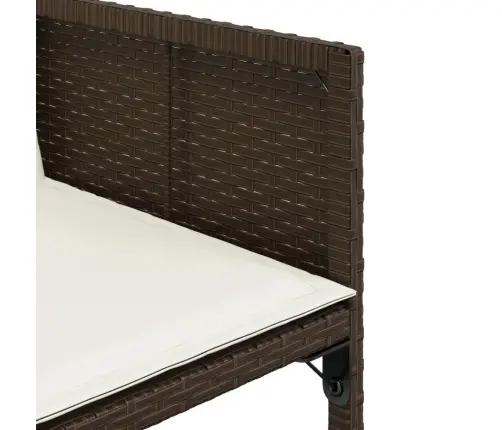 Sodo Komplektas Su Pagalvėlėmis, 13 Dalių, Rudas, Poliratanas