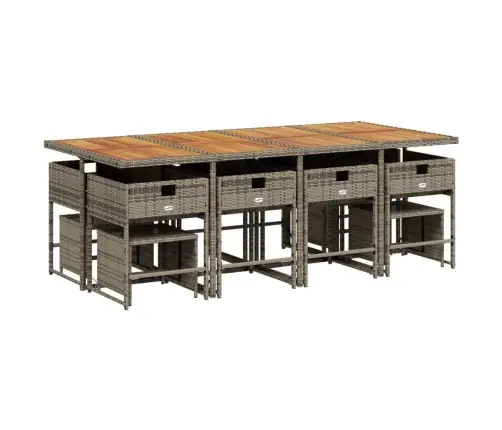 13-Daļīgs Dārza Mēbeļu Komplekts Ar Matračiem, Pelēks Pe Vidaxl 13-Daļīgs Dārza Mēbeļu Komplekts Ar Matračiem, Pelēks Pe Vidaxl