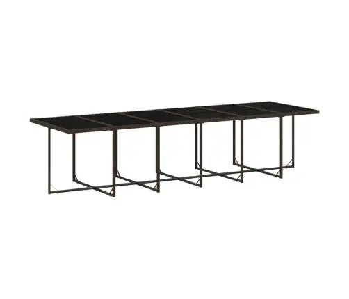 17-Osaline Aia Söögimööbli Komplekt Patjadega Pruun, Polürotang