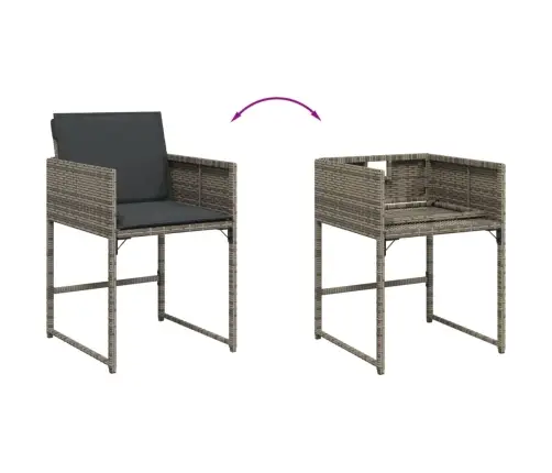 9-Daļīgs Dārza Mēbeļu Komplekts Ar Matračiem, Pe Rotangpalma Vidaxl