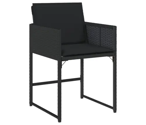 Sodo Komplektas Su Pagalvėlėmis, 13 Dalių, Juodas, Poliratanas