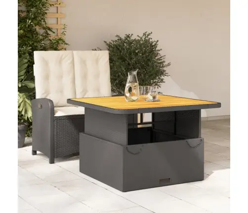 Sodo Komplektas Su Pagalvėlėmis, 2 Dalių, Juodas, Poliratanas