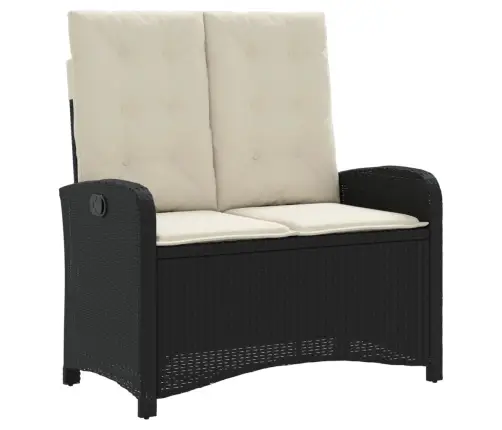 4-Osaline Aiamööbli Komplekt Patjadega, Must, Polürotang