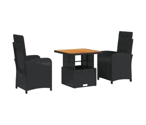 3-Daļīgs Dārza Mēbeļu Komplekts, Matrači, Pe Rotangpalma Vidaxl