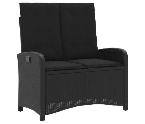 2-Daļīgs Dārza Mēbeļu Komplekts, Matrači, Melna Pe Rotangpalma Vidaxl