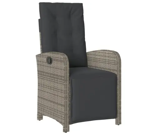 3-Osaline Aiamööbli Komplekt Patjadega, Hall, Polürotang