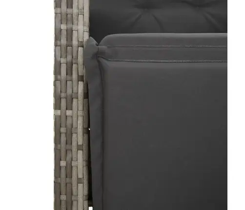 5-Osaline Aiamööbli Komplekt Patjadega, Hall, Polürotang