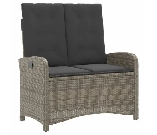 4-Daļīgs Dārza Mēbeļu Komplekts, Pelēka Pe Rotangpalma Vidaxl