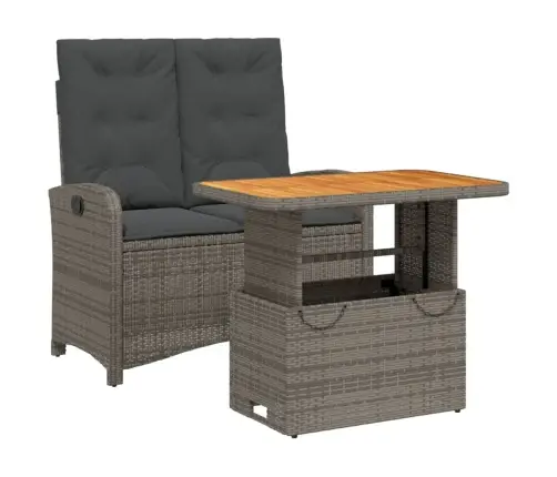 Sodo Komplektas Su Pagalvėlėmis, 2 Dalių, Pilkas, Poliratanas