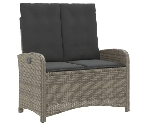 4-Daļīgs Dārza Mēbeļu Komplekts, Pelēka Pe Rotangpalma Vidaxl