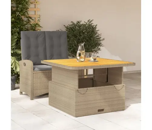 Sodo Komplektas Su Pagalvėlėmis, 2 Dalių, Smėlio, Poliratanas