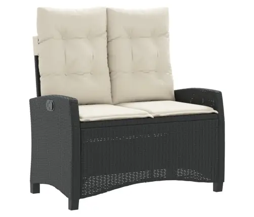 4-Osaline Aiamööbli Komplekt Patjadega, Must, Polürotang