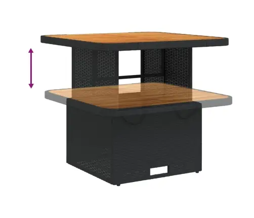 Sodo Komplektas Su Pagalvėlėmis, 3 Dalių, Juodas, Poliratanas