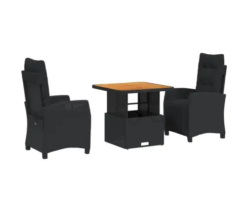 3-Daļīgs Dārza Mēbeļu Komplekts, Matrači, Pe Rotangpalma Vidaxl