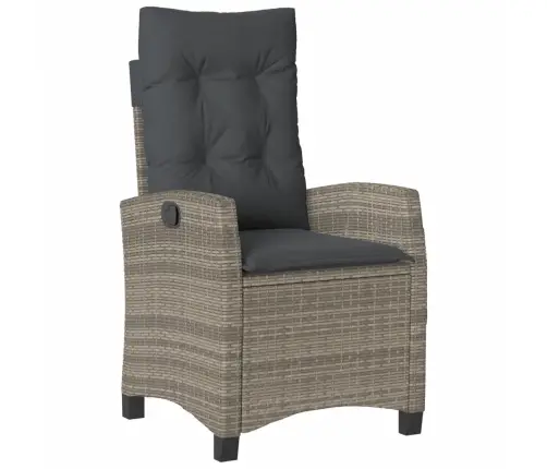 3-Osaline Aiamööbli Komplekt Patjadega, Hall, Polürotang