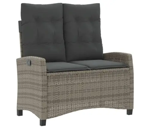 4-Daļīgs Dārza Mēbeļu Komplekts, Pelēka Pe Rotangpalma Vidaxl