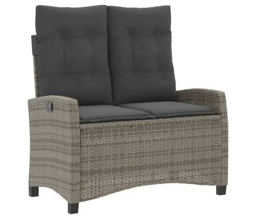 4-Daļīgs Dārza Mēbeļu Komplekts, Pelēka Pe Rotangpalma Vidaxl