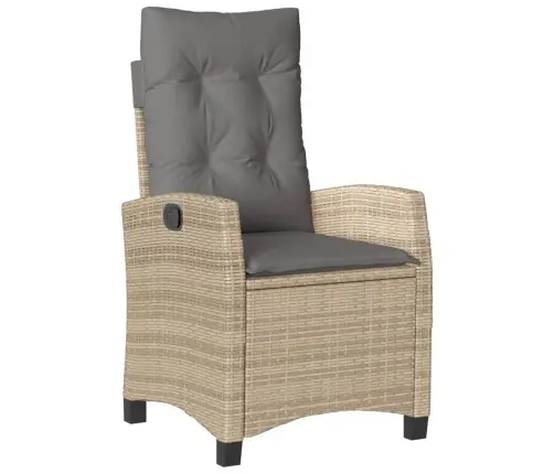 4-Daļīgs Dārza Mēbeļu Komplekts, Matrači, Bēša Pe Rotangpalma Vidaxl