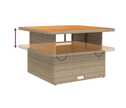 4-Osaline Aiamööbli Komplekt Patjadega, Beež, Polürotang