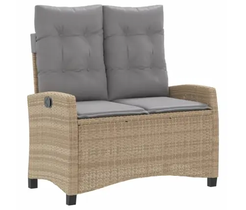 4-Daļīgs Dārza Mēbeļu Komplekts, Matrači, Bēša Pe Rotangpalma Vidaxl