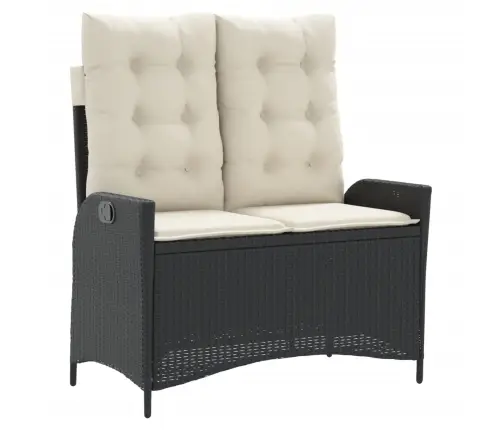 4-Daļīgs Dārza Virtuves Mēbeļu Komplekts, Melna Pe Rotangpalma Vidaxl