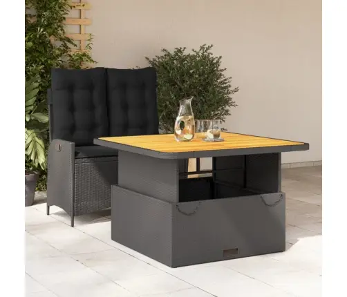 2-Daļīgs Dārza Mēbeļu Komplekts, Matrači, Melna Pe Rotangpalma Vidaxl