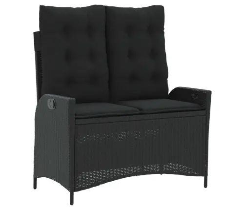 2-Daļīgs Dārza Mēbeļu Komplekts, Matrači, Melna Pe Rotangpalma Vidaxl